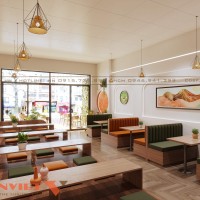 Thiết kế quán trà sữa mì cay Tiệm Nhà Hạnh